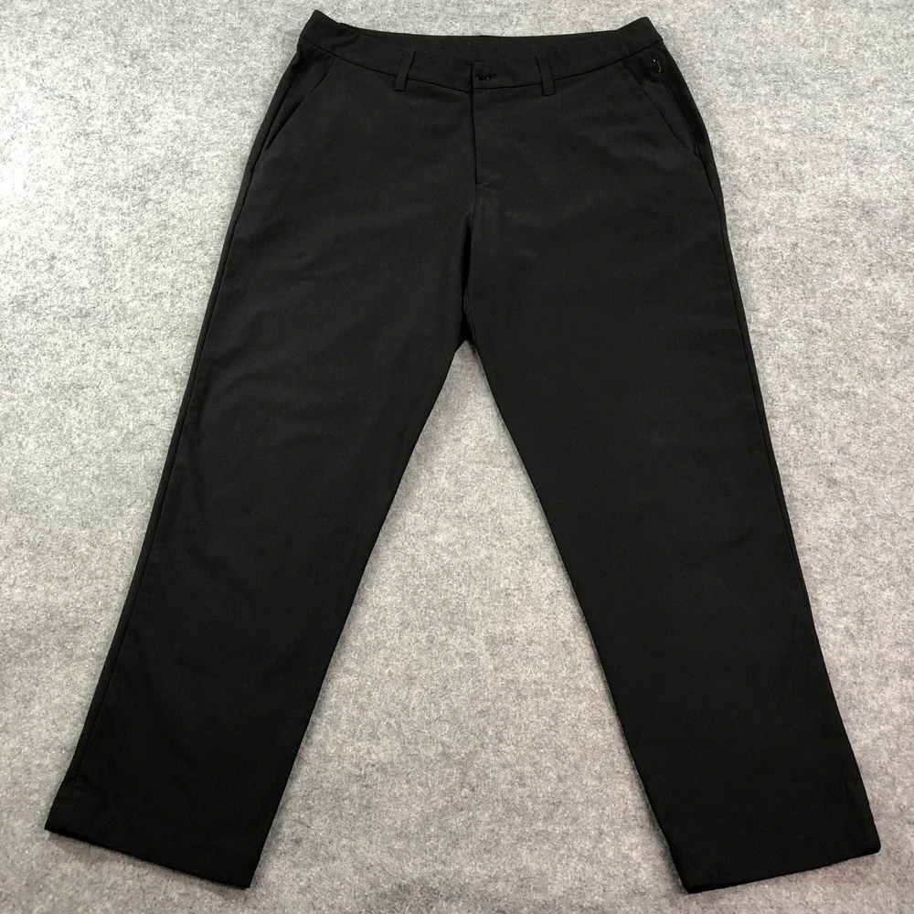 Lululemon Mens Commission Pant 36 Slim Fit Warpstreme Black Style LM5AXVS